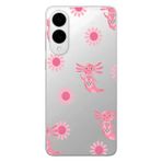 Multitronic Samsung Galaxy S25 Edge ile Uyumlu, Pembe Aksolotl Desenli, Şeffaf Silikon Telefon Kılıfı
