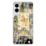 Multitronic Samsung Galaxy S25 Edge ile Uyumlu Sanatsal Tarot Kolaj Desenli Şeffaf Telefon Kılıfı