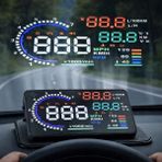 Multizone Dijital Araç Araba Ekranı Obd2 Hud Honda Ford Opel Hyundai Peugeot Hararet Hız Devir Gösterge Arıza