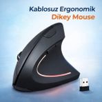 Multizone Kablosuz Ergonomik Dikey Mouse 1600 Dpı Wireless Ofis Gaming Mouse Oyuncu - Siyah