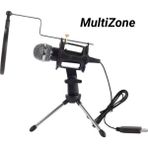 MultiZone Karaoke Cep Telefonu Bilgisayar Uyumlu Tripodlu Kondenser Youtuber Kayıt Mikrofonu