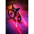 Multizone Lazerli Bisiklet Arka Işık | Led Stop Lambası | Güvenlik Şeritli Lazer Işık | Pilli Bisiklet Lambası