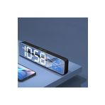 MultiZone LED Ekranlı Aynalı Masa Saati Sıcaklık Tarih Alarmlı Şarjlı Dijital Elektronik Saat