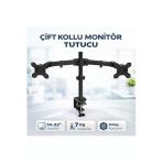 Multizone Masaüstü Çift Kol Monitör Tutucu Stant Aparat 14-32 Inç Sağlam Ayarlanabilir Pc LCD LED Tv