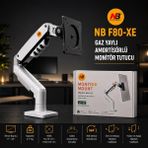Multizone North Bayou F80-XE Monitör Pc Tutucu Gazlı Amortisörlü Monitör Kolu Ergonomik 17-30'' Inç 2-9 kg Vesa Monitör Standı