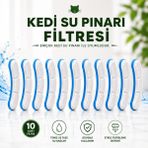 Multizone Pet Su Filtresi Kedi Köpek Su Pınarı Çeşmesi Şelalesi 10 Adet Filtre Aktif Karbonlu Temiz Su Filtresi Kabı