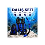 MultiZone Profesyonel Dalış Şnorkel Seti Yüzme Maskesi Ayarlanabilir Palet Takımı Deniz Havuz Gözlüğü Su Sporu Çantalı Keşif Seti S-M, L-XL Beden