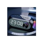 MultiZone S8 RGB Hd LED Işıklı Dijital Saat Alarm Şarjlı Bluetooth Bas Hoparlör MP3 FM Radyo