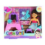 Mulvxurg Urg02 Cute Doll Mini Bebek Aksesuarlı Ve Makyaj Masalı Oyun Seti (Mulvix)