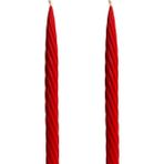 Mum Kırmızı (2 Adet 27.5cm) Kalın Şamdan Mumu Dekoratif Mum (Kırmızı) Mum
