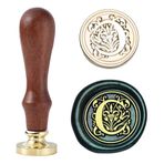 Mum Mührü Damgası Baş Harfi - Alfabe Mühür Mum Damgası, Vintage C Harfi Damga Seti, Zarflar, Davetiyeler ve Düğün için 2,98 inç/25 mm Pirinç Mühür