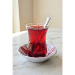 Mum Mutfağı Vanilya Kokulu Jel Mum 100 ml Çay Bardağı Formunda El Yapımı Dekoratif Mum
