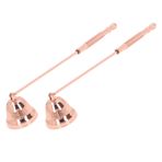 Mum Snuffer, 2pcs Mum Snuffer, Mum Söndürücü Snuffer Uzun Saplı Mum Fit Snuffer Mum Aksesuar Fiting Aracı (Altın gül)