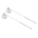 Mum Snuffer, 2pcs Mum Snuffer, Mum Söndürücü Snuffer Uzun Saplı Mum Fit Snuffer Mum Aksesuar Fiting Aracı (SILVER)
