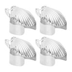 Mum Snuffer, Metal Kabuk Deseni Otomatik Mum Türleri Tüm Mum Türleri Için Söndürücü, Mum Sevenler İçin İdeal, Demir, Siyah, 4 PCS (Gümüş)