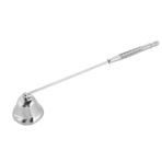Mum Snuffer, Mum Araçları Çan şekilli Mum Snuffer Fitil Döşeme Kapak El Alet Mum Söndürücü Mum Aksesuar Araçları Uzun saplı (BLACK) (SILVER)