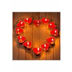 Mum Tea lights 16ad KALP Şekilli
