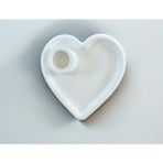 Mum ve Parafin El Yapımı Kalp Şeklinde Taş Tozu Beton Şamdan – Dekoratif Mermer Desenli Mumluk, Tealight Uyumlu Romantik Masa ve Ev Dekorasyonu
