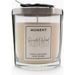 Mument Chic Serisi Gümüş Gri Kapaklı Sandalwood Kokulu Bardak Mum