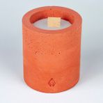 Mument Conc Serisi Sandalwood Kokulu Mum, Uzun Beton Mum Kırmızı
