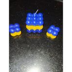 Mumicemum Bubble Büyük Küçük Taraftar Kokulu Mum 3 Lü Set - Sarı - Lacivert - 1 Adet