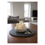 Mumlight Dekoratif Mermer Desen Beton Derin Tabak ,Traverten Görünüm,Modern Sunumluk,Saksı Çok Amaçlı Kullanım
