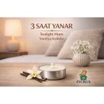 Mumline Tealight Mum Vanilya Kokulu – Alüminyum Kap (3 Saat Yanar) - 8 Adet