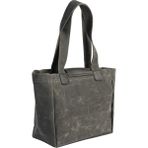 Mumlu Kanvas Shopper Çanta - Antrasit - Siyah