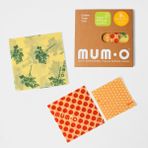 Mumo Vegan 3'lü Karma Set - Tekrar Kullanılabilen Bitkisel Mumlu Yiyecek Saklama Kumaşı