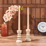 Mumsan 2'li Burgu Şamdan Mumu - Açık Kahverengi - 25 cm - Çok Renkli - kokular