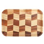 Mumusuki Ahşap Suşi Servis Tepsisi Kare Kafes Masa Tabağı Çay Tepsisi Sofra Ev Restoran Servis Tabağı (30x20cm/11.8x7.9in)