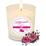MumvemuM Gül Kokulu Bardak Mum Buzlu Cam Bardak
