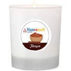MumvemuM Tarçın Kokulu Bardak Mum ( Buzlu Cam Bardak ) - Beyaz - 1 Adet