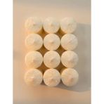 Mumy Design 12 Adet Vanilya Kokulu Mum 7 Çap, 5 cm Boy Silindir Dekoratif Mum - Krem
