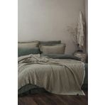 Muna Çift Kişilik Pike Takımı %100 Organik Pamuk Inject Yeşil-Koyu Yeşil 240x260 Cm