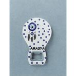 Mundy Amasya Temalı Nazar Baskılı Magnet Şişe Açacağı Buzdolabı Süsü - Çok Renkli