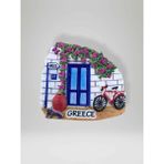 Mundy Greece ( Yunanistan ) Temalı Kabartmalı Polyester Magnet Buzdolabı Süsü 6,5 x 6cm - 1 Adet