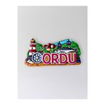 Mundy ORDU Temalı Polyester Kabartmalı Magnet 8 x 4 cm – Dekoratif Hediyelik Buzdolabı Süsü (kod:1120)