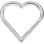 Munels F136 Titanyum Daith Piercing - Kalpli Daith Piercing- Titanyum Piercing - Silver