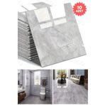 Munico 10PC 30x30 Cm Kendinden Yapışkanlı Gri 3D Şık Fayans Duvar Yapıştırma Duvar Kağıdı Dekorasyon