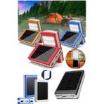 Munico 12.000 Mah Arkası Ledli Solar Güneş Enerjili Telefon Şarj Eden Powerbank Kendiliğinde Şarj Olan Şarj - Çok Renkli