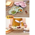 Munico 3 Adet Araba Şeklinde Bebek & Çocuklar Için Kahvaltı Tabağı Mama Tabağı Tablod Eğlenceli