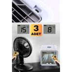 Munico 3 Adet Masa Üstü Su ile Çalışan Akıllı Soğutucu Fan Mini Klima Profesyonel Oda Gamer Soğutucu Set - Çok Renkli