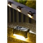 Munico 4 Adet Güneş Enerjili LED Dekoratif Duvar ve Basamak Lambası Su Geçirmez Akıllı Işık Kontrolü Bahçe