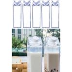 Munico 5 Adet 500ML Clear Reusable Su Şişesi Süt Kutusu Karton Sert Plastik Bardak Su Kaliteli Şişe Şeffaf