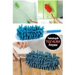 Munico Araba Yıkama Süpürge Örümcek Ağı Fırçası Sihirli Toz Fırçası Temizleyici Mikrofiber Temizlik Sopası