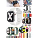 Munico Bant Silikon Kayışı Watch Silikon 4/5/6/7/8/se Için Tüm Apple 45MM Uyumlu Modelle Ev ve Ofis Uyumlu