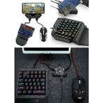 Munico Fps Oyunları Için Dönüştürücü Adaptörlü Klavye ve Fare Seti Iou Uyumlu Fps Pubg Oyun Klavye Seti Pro