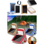 Munico Kolay Şarj Olan Kendi Kendine Şarj Olan Güneş Enerjili USB Solar Powerbank 12.000 Mah Ledli Fenerli - Çok Renkli