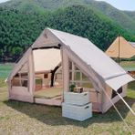 Munico Şişme Kamp Çadırı 4-6 Kişilik 300×210×190 cm Kamp Deprem Konforlu Şişme Çadır 4 Mevsim Kaliteli